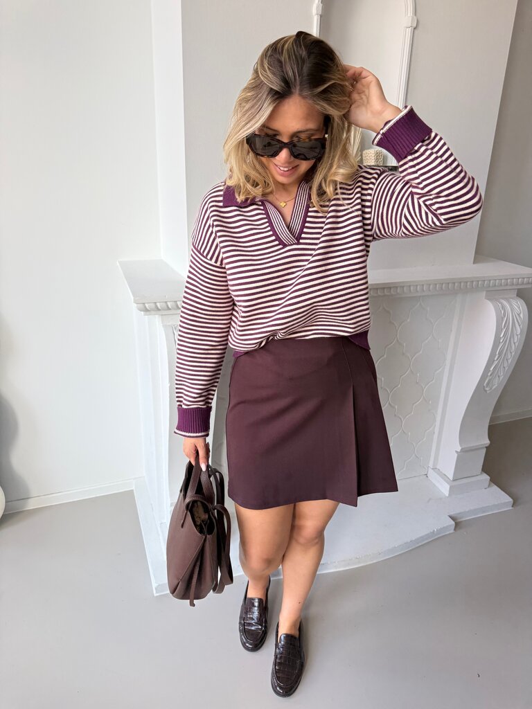 Eleanor knit plum