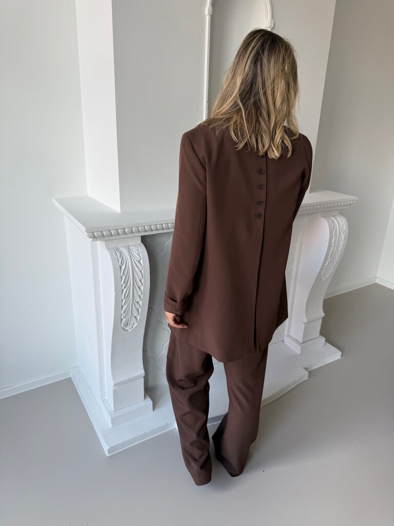 Lana split blazer brown