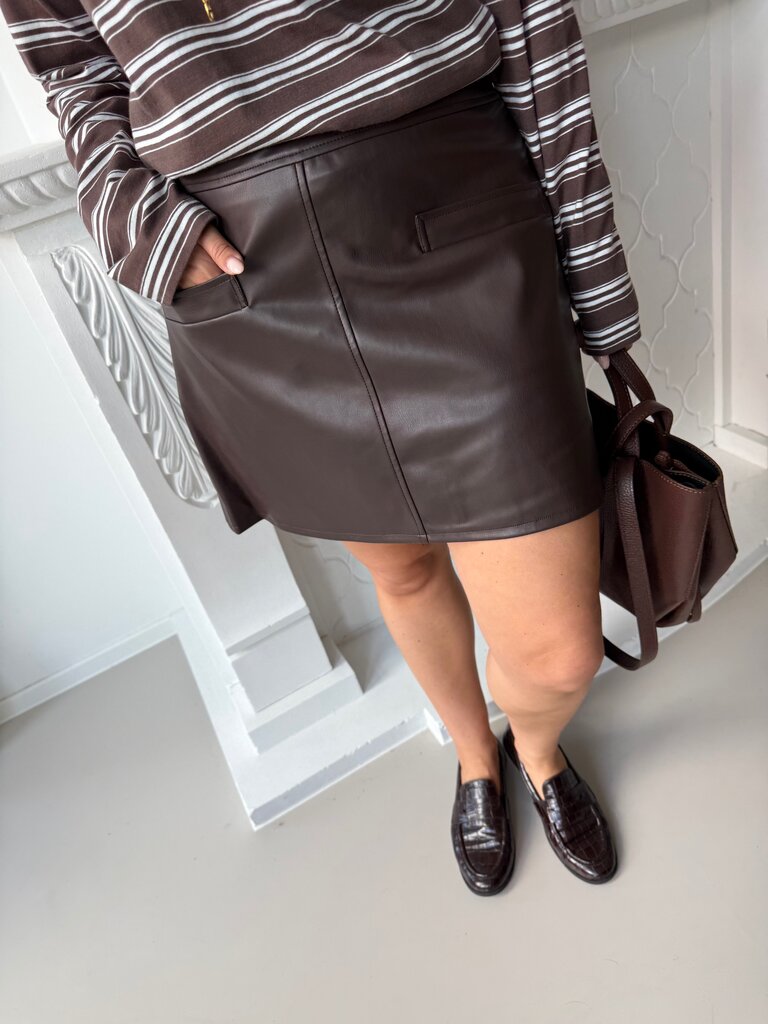 Neli faux leather skirt
