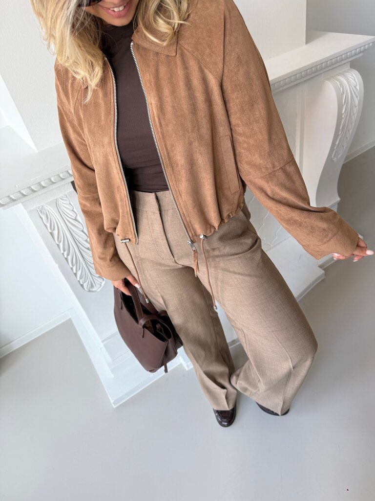 Haze straight pants taupe