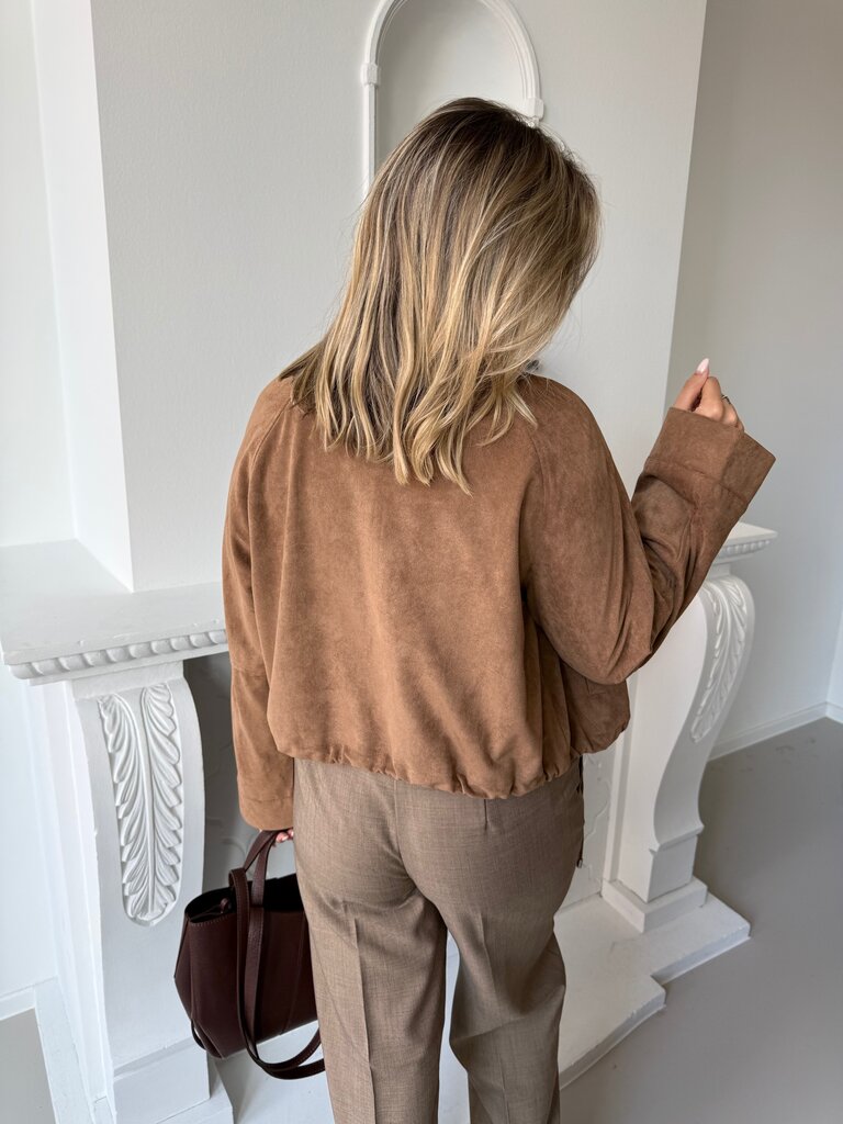 Lixa faux suede jacket camel