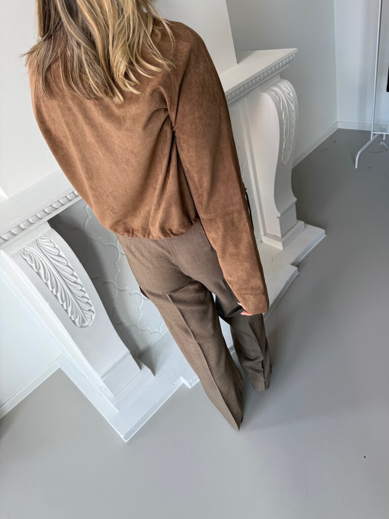Lixa faux suede jacket camel