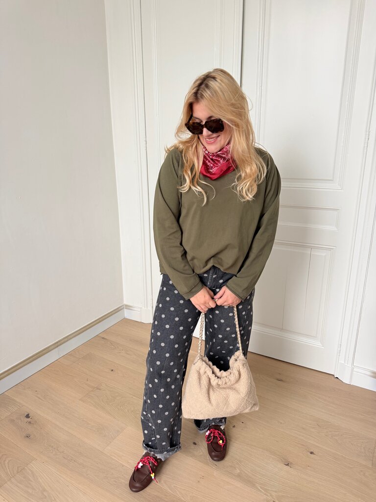 Juliette long sleeve t-shirt khaki