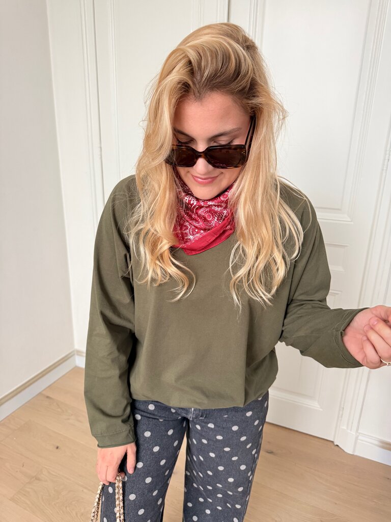 Juliette long sleeve t-shirt khaki