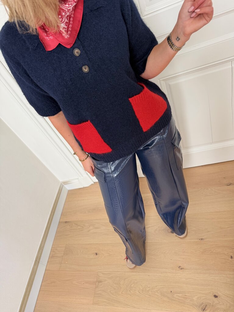 Livy knit navy/red