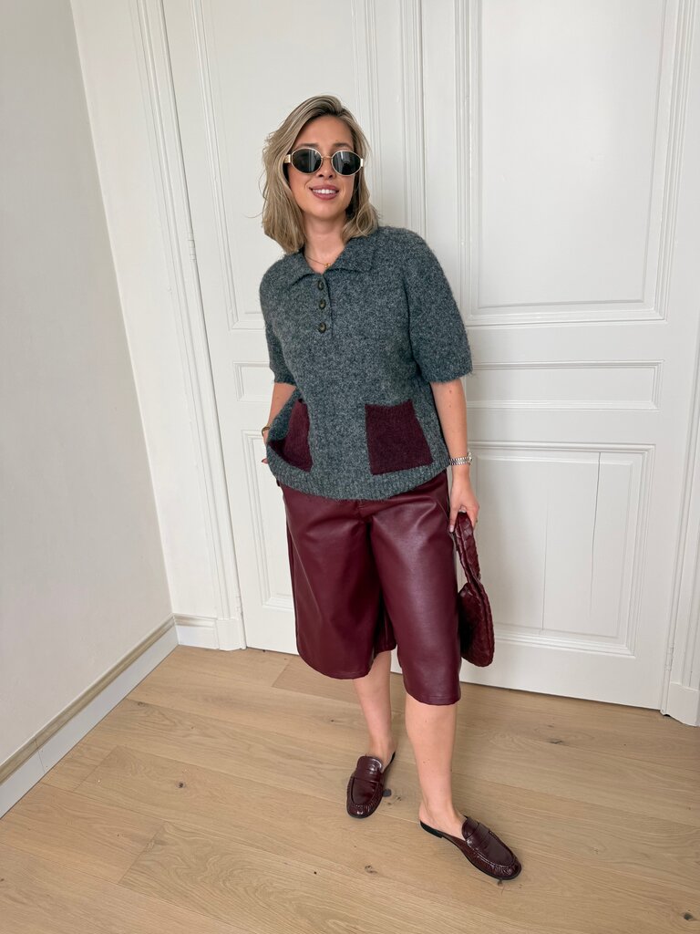 Livy knit grey/bordeaux