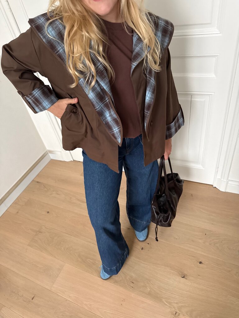 Célien jacket brown/blue