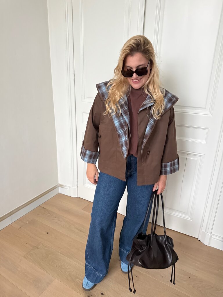 Célien jacket brown/blue