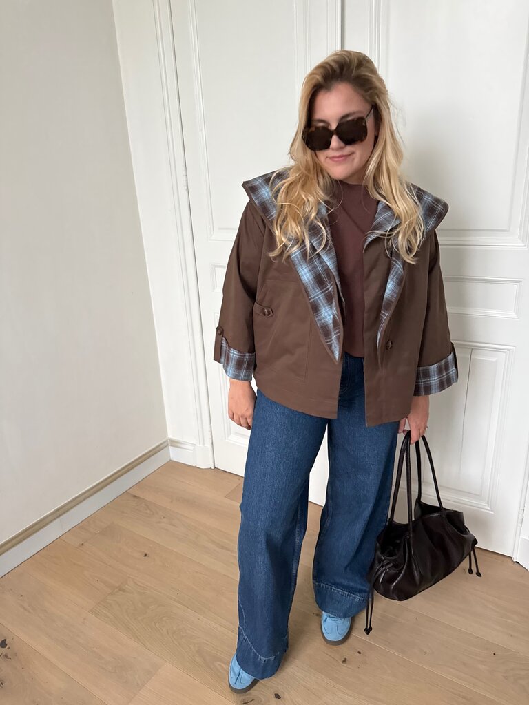 Célien jacket brown/blue