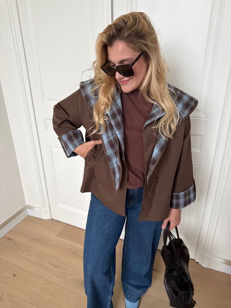 Célien jacket brown/blue