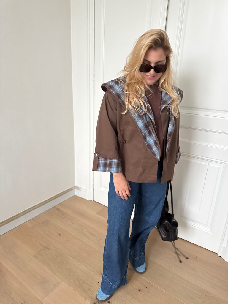 Célien jacket brown/blue