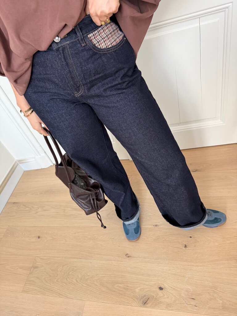 Hope wide check jeans