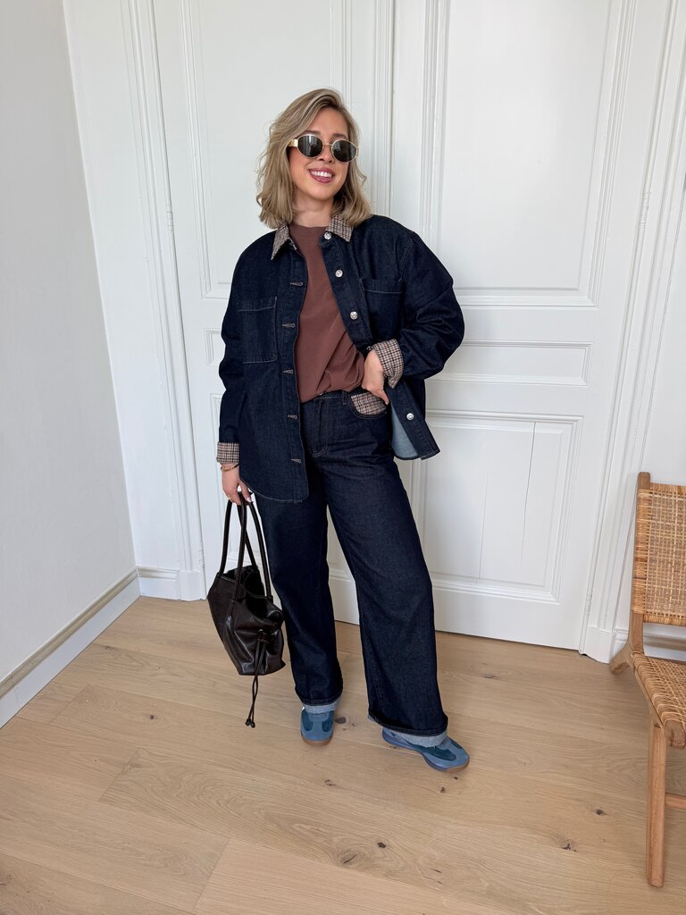 Hope wide check jeans