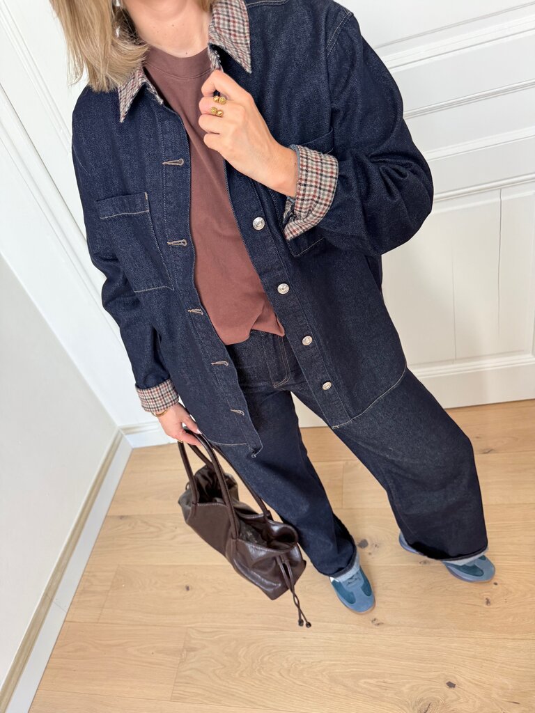 Vera check denim shirt