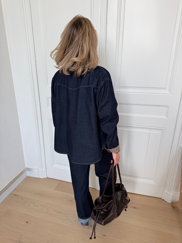 Vera check denim shirt