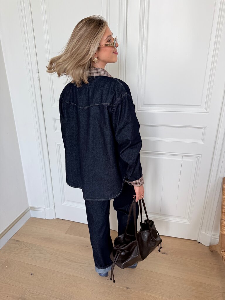 Vera check denim shirt
