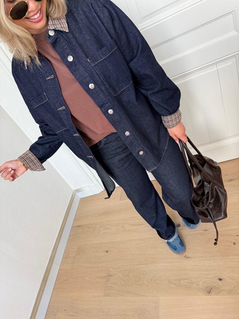 Vera check denim shirt