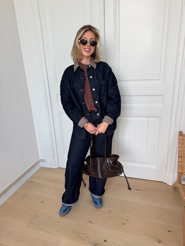 Vera check denim shirt