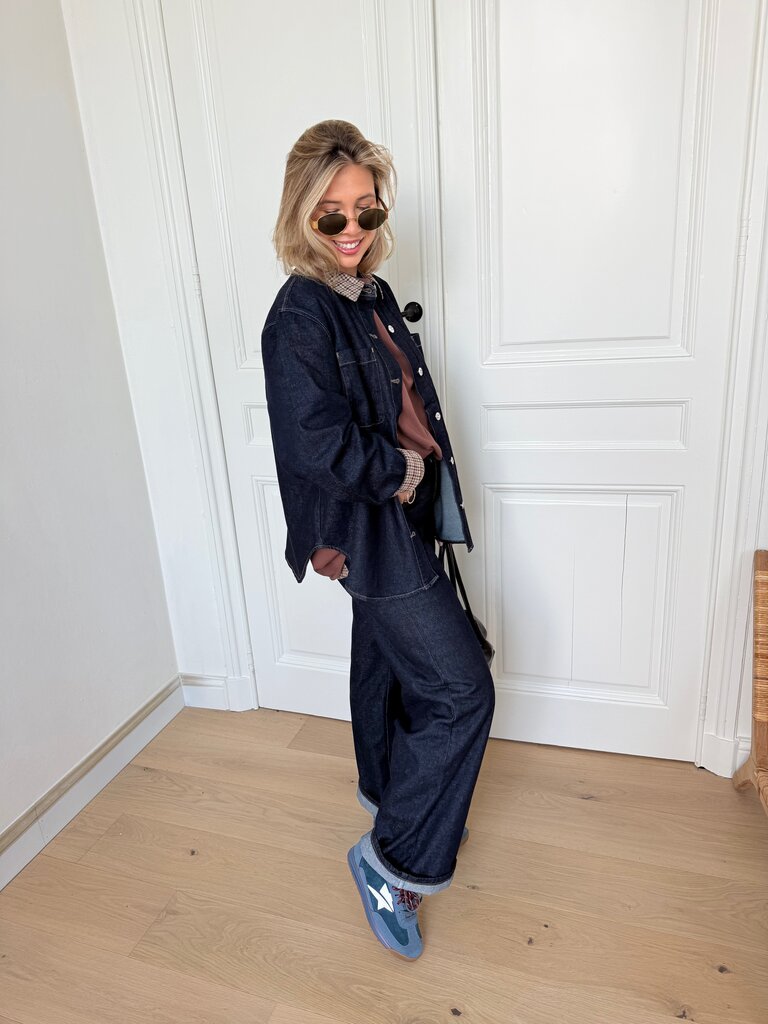 Vera check denim shirt