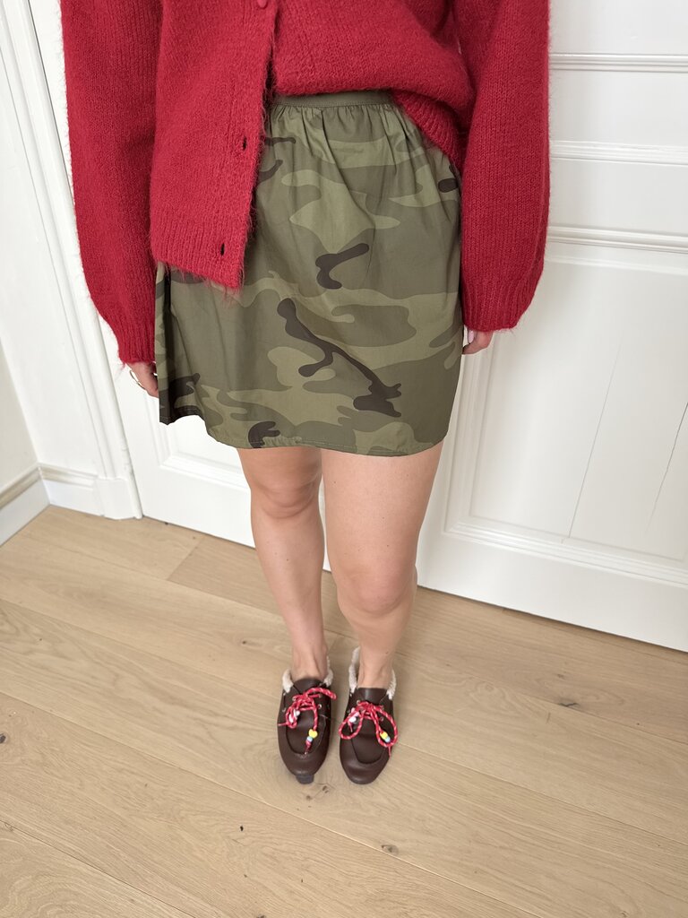 Polly army skirt green