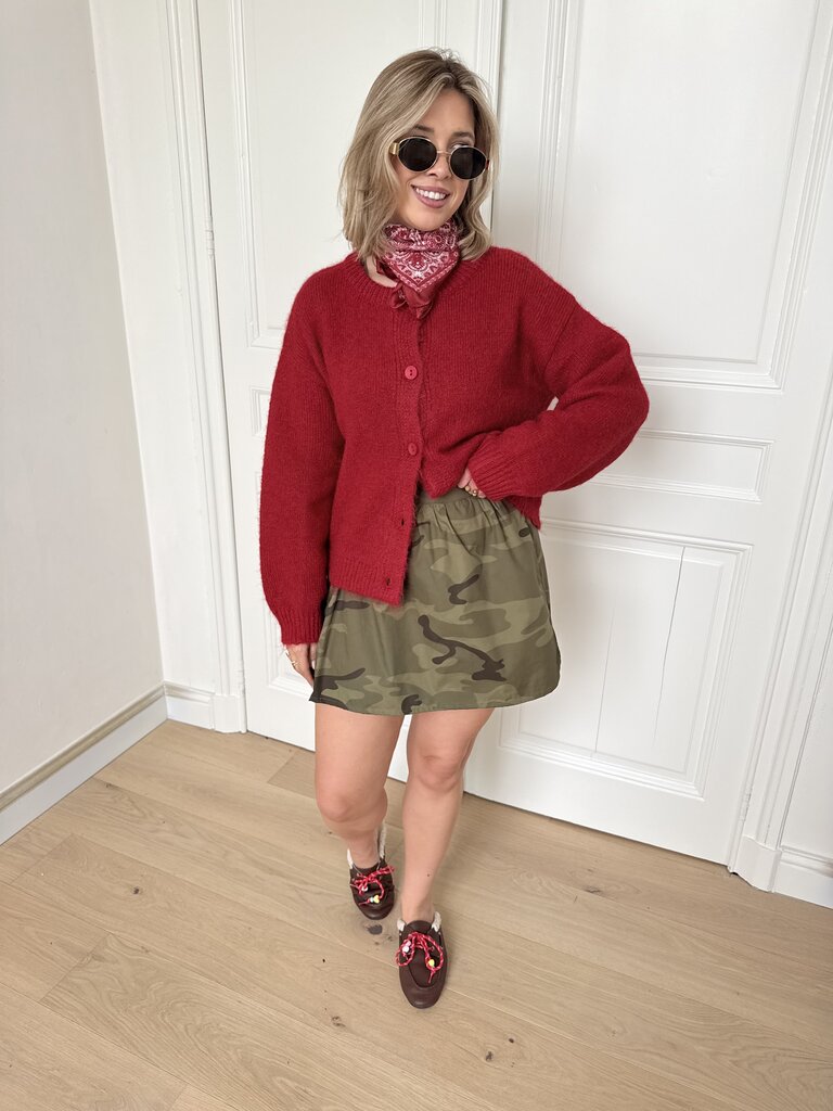Polly army skirt green