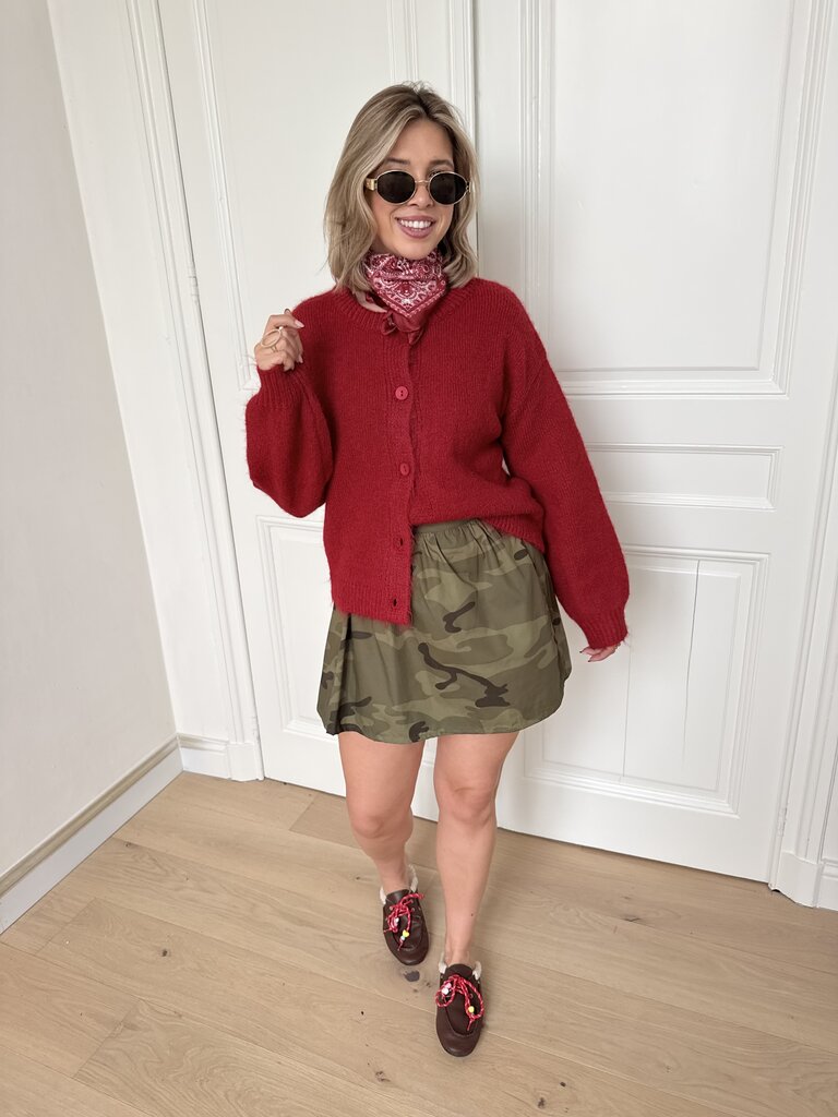 Polly army skirt green