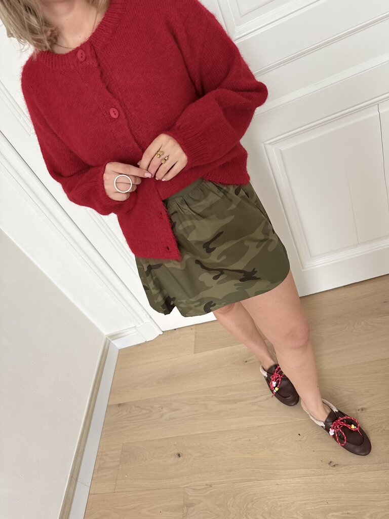 Polly army skirt green