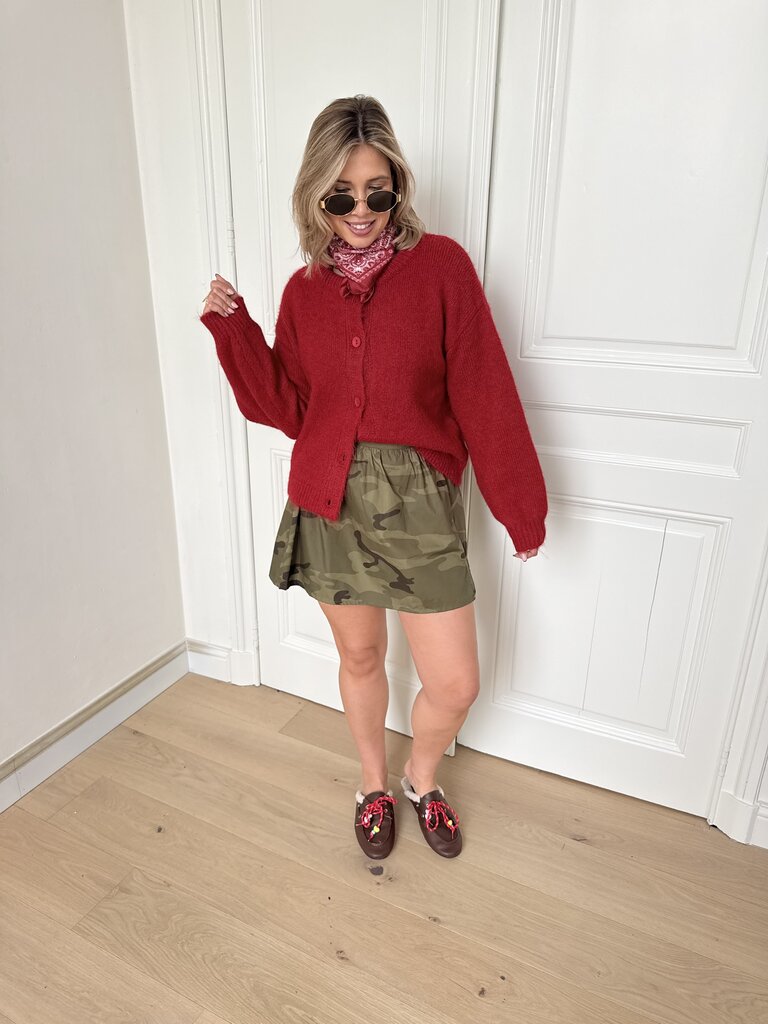 Polly army skirt green