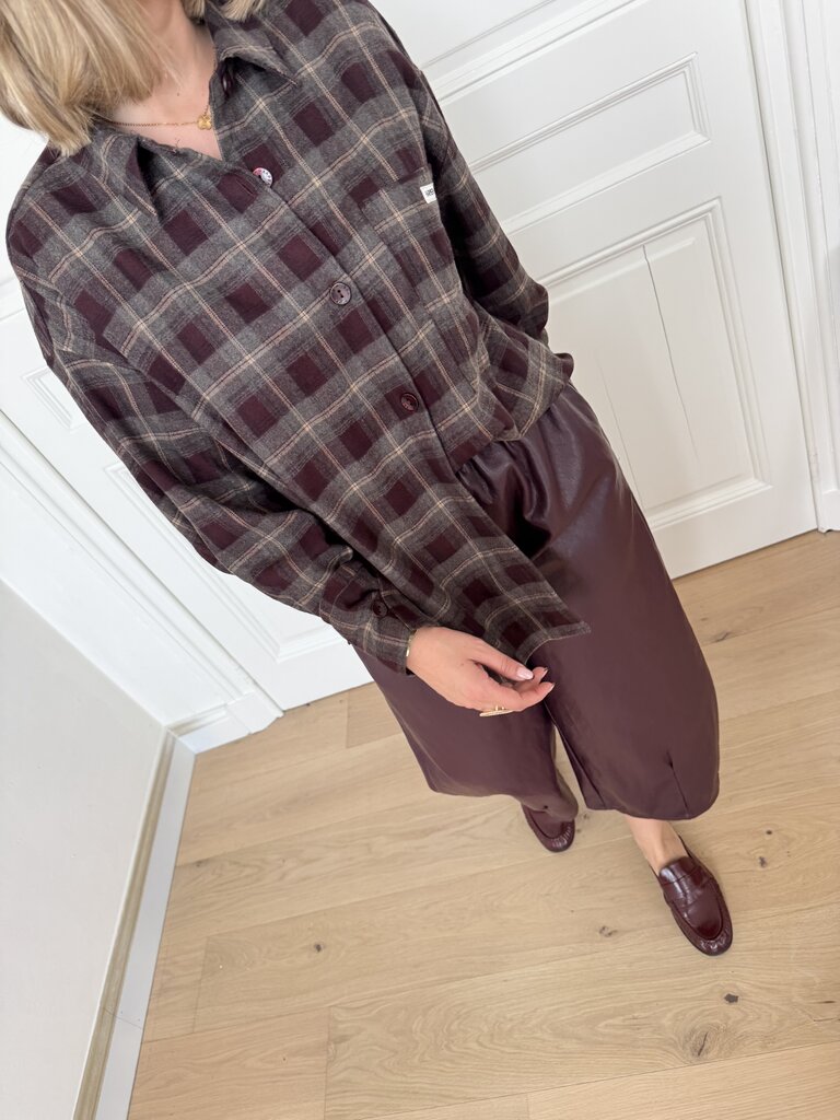 Jella shirt bordeaux/grey