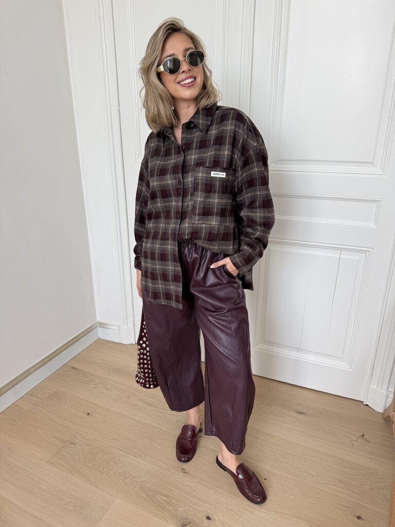 Jella shirt bordeaux/grey