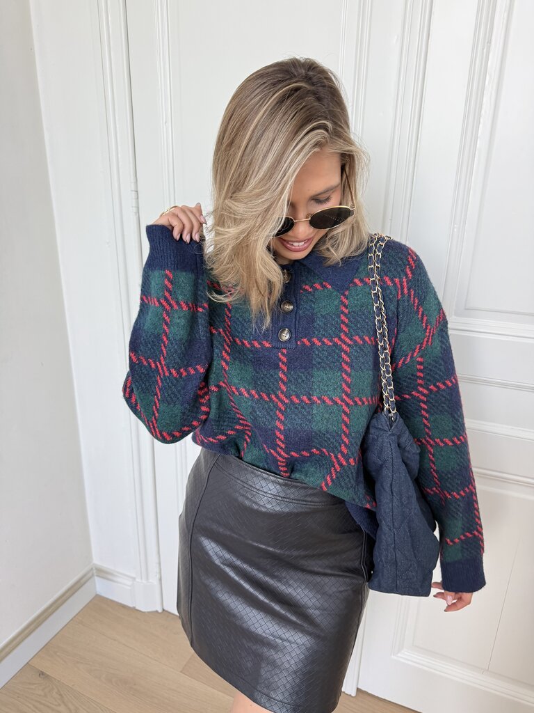 Yara knit blue/red