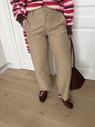 Clair barrel pants beige