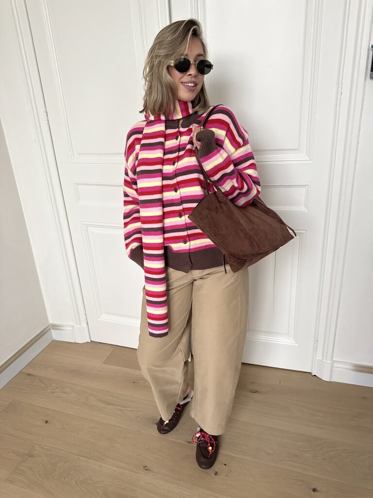 Clair barrel pants beige