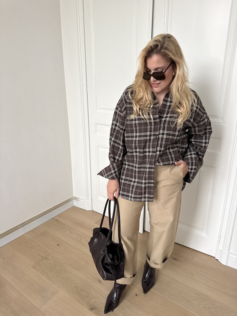 Clair barrel pants beige