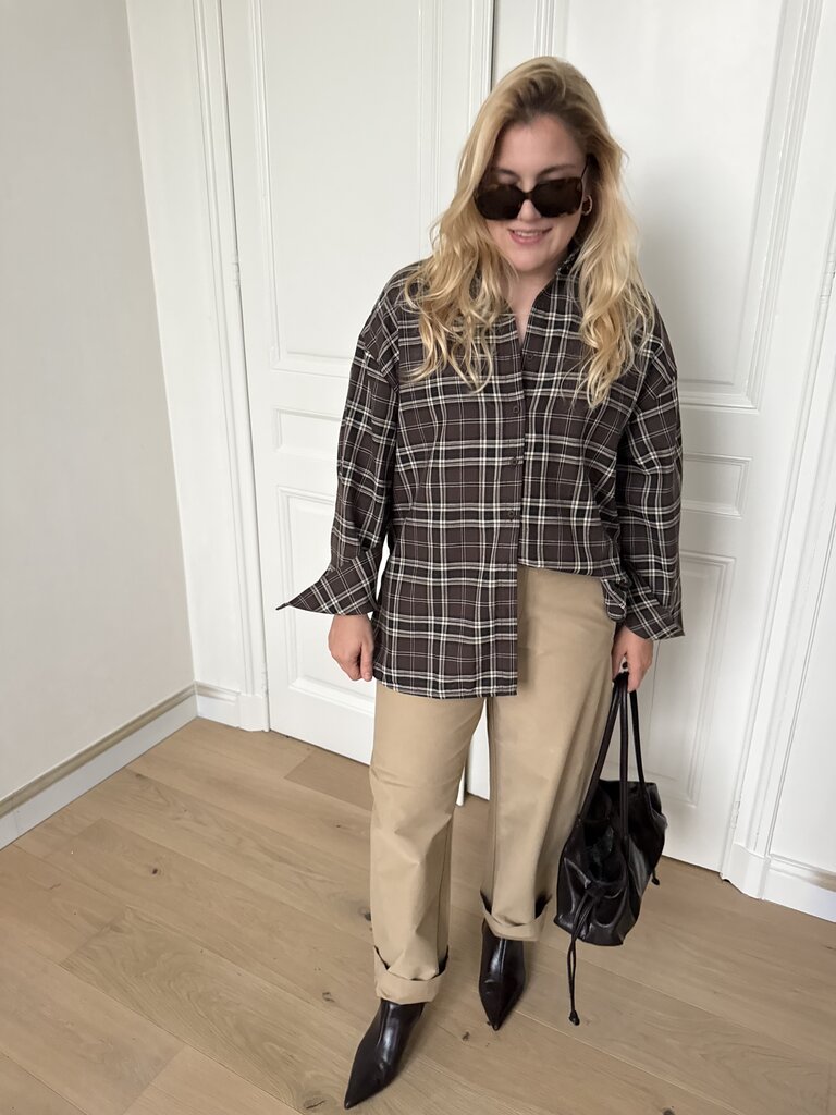 Clair barrel pants beige