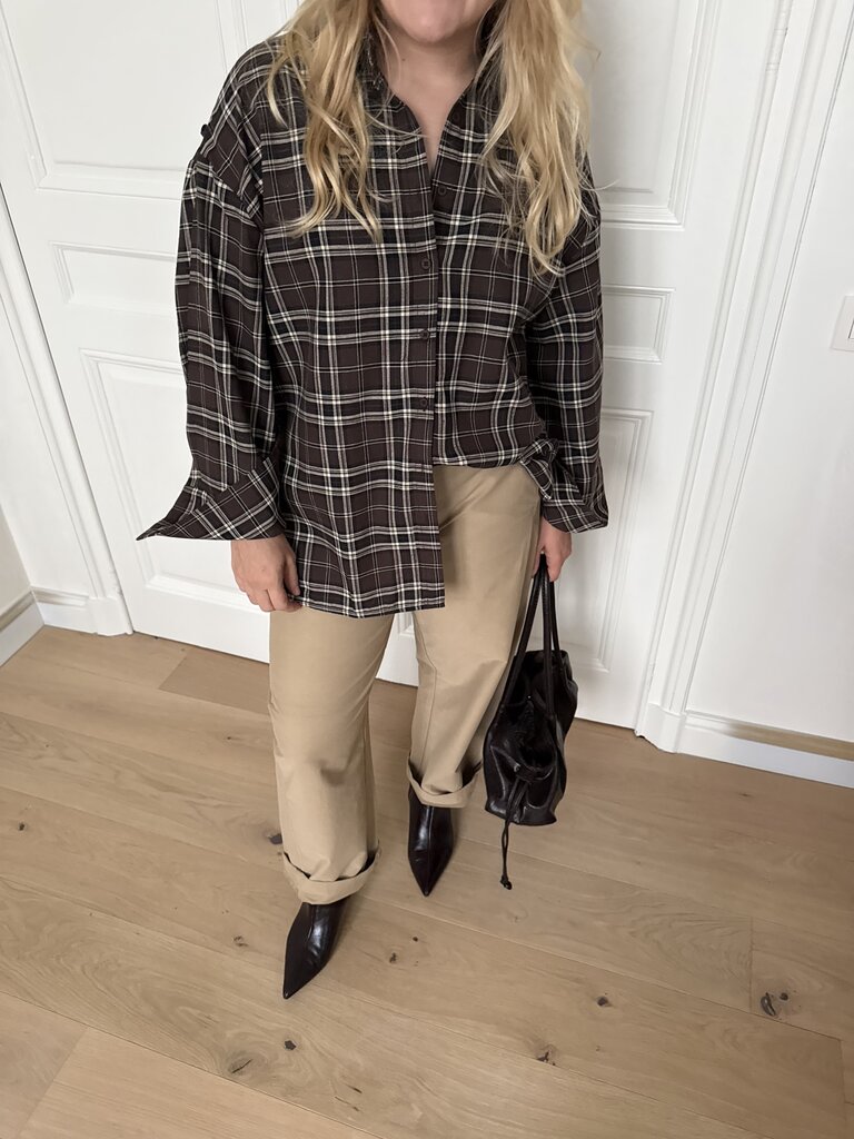 Clair barrel pants beige