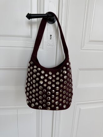 Stud bag burgundy