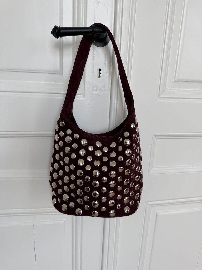 Stud bag burgundy