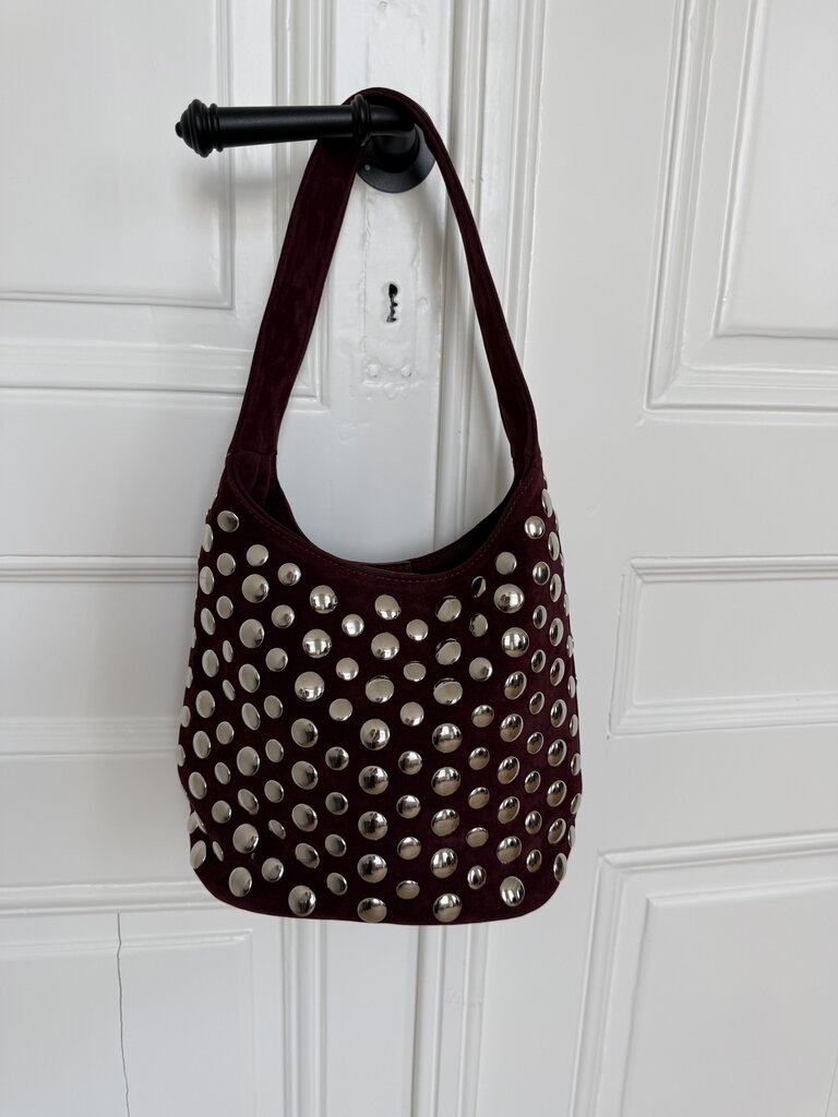 Stud bag burgundy