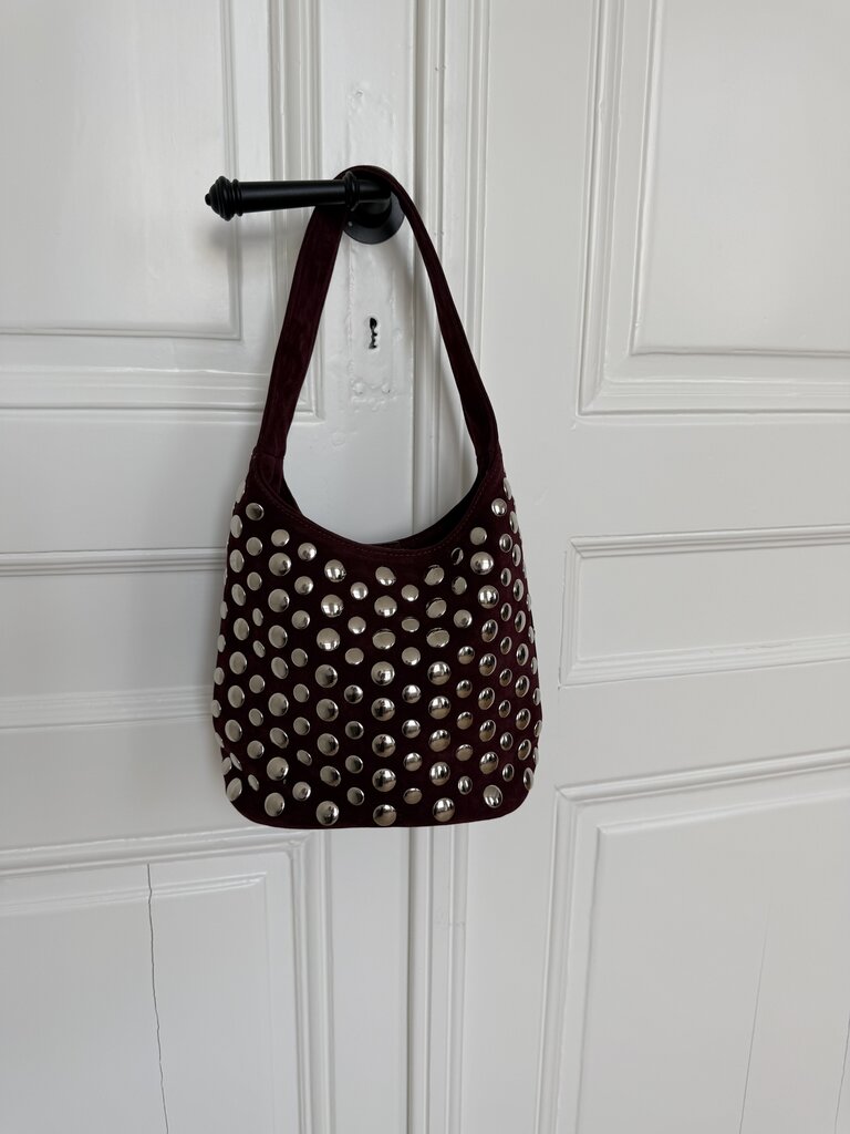 Stud bag burgundy