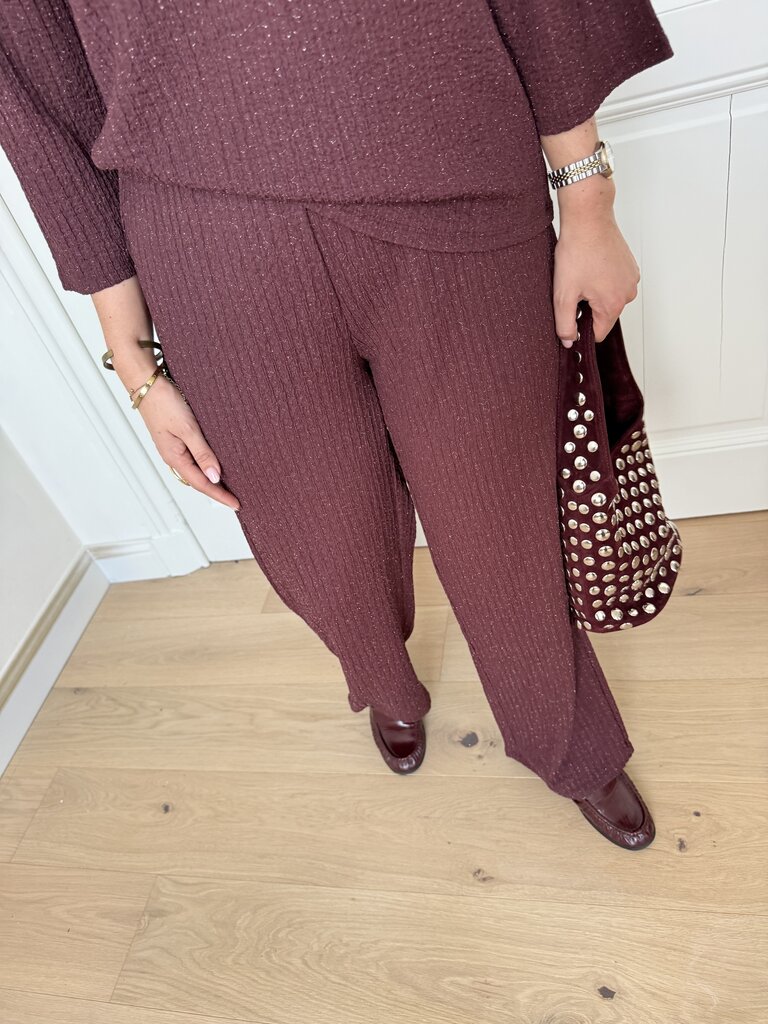 Stud bag burgundy