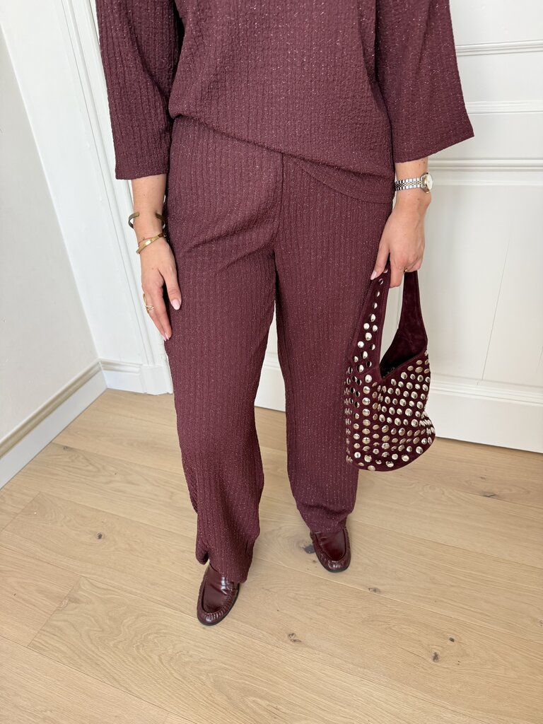 Stud bag burgundy