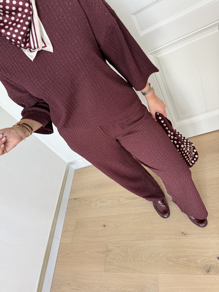 Stud bag burgundy