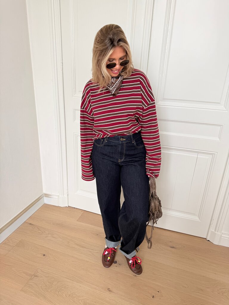 Sofia tee bordeaux/brown