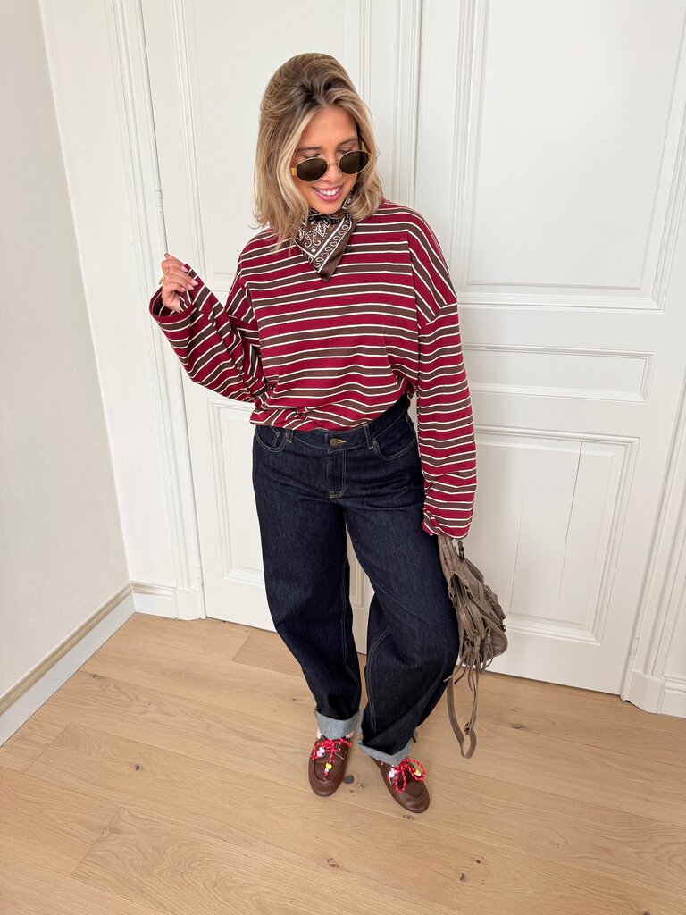 Sofia tee bordeaux/brown