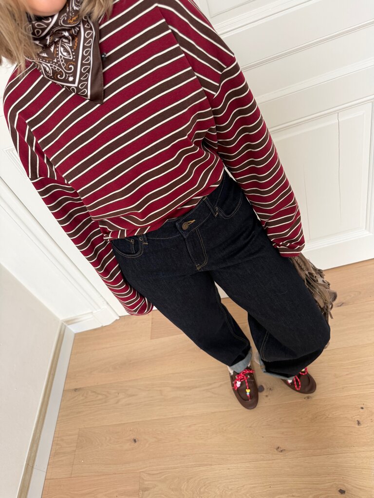 Sofia tee bordeaux/brown