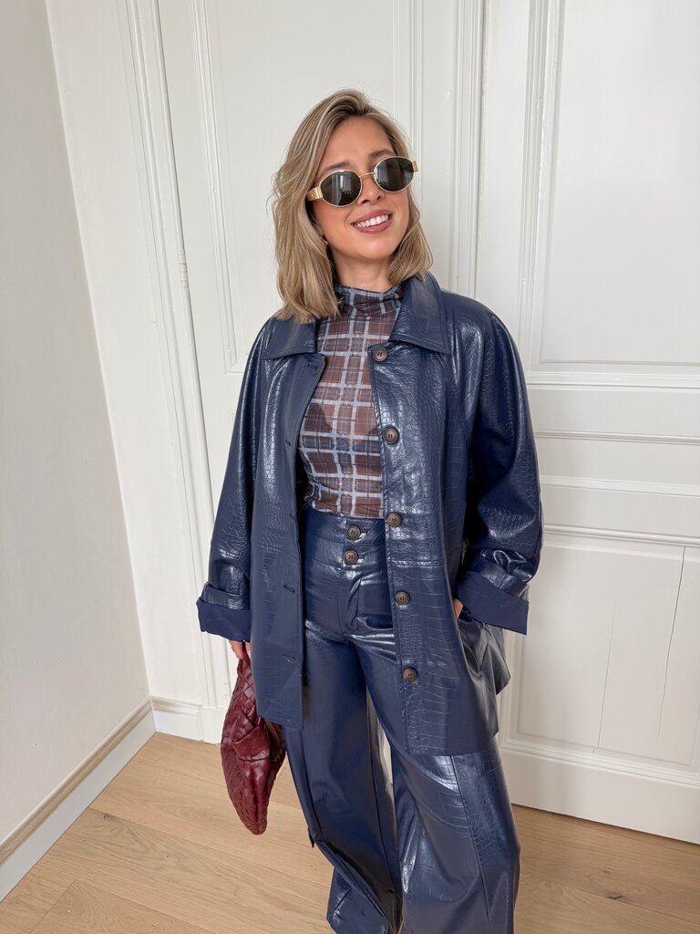 Plady mesh top brown/blue