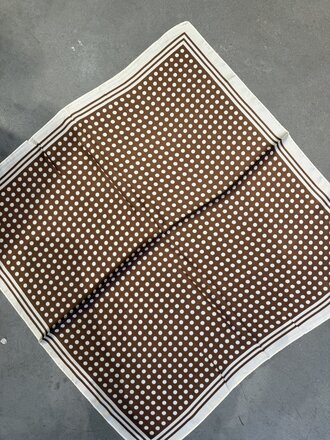 Satin dot scarf brown