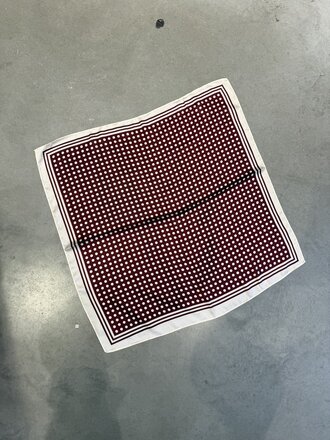 Satin dot scarf burgundy