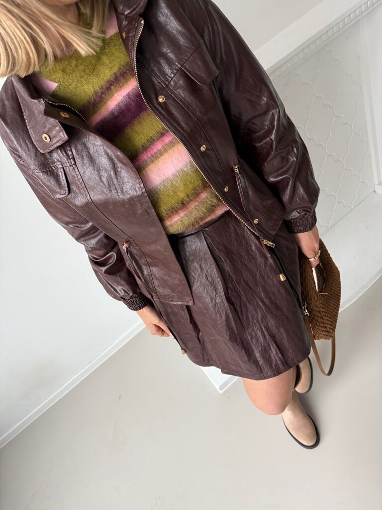 Indy jacket red brown